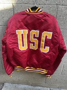 Vintage USC Trojans Starter Satin Jacket Made In USA Men's L - Picture 1 of 5