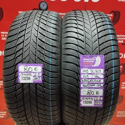 2x 245 50 R19 105V XL BRIDGESTONE BLIZZAK LM001 RFT M+S* 6.9/6.6 MM REF.13298 - Imagen 1 de 4
