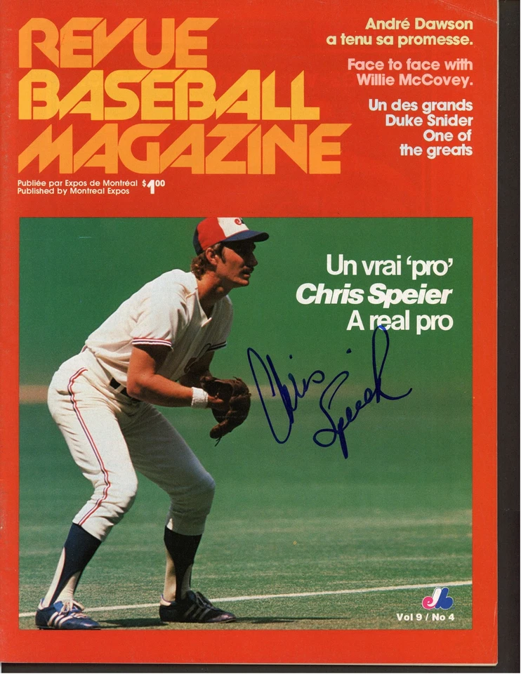 Revista de autógrafos firmada por Chris Speier Expos *5071 Foto 1 de 1