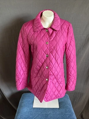 蔻驰女式尼龙混纺绗缝标志按扣夹克玫瑰 S Puffer 外套 — 第 1/4 张图片