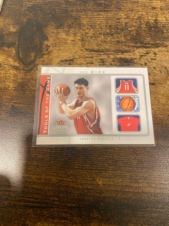 2003-04 Fleer Genuine Insider Tools of the Game Yao Ming Insert Card #6TG Foto 1 de 1