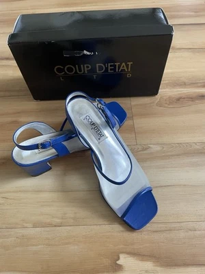 VTG COUP D’ETAT BLUE MESH SLING BACK SHOES 8 1/2 Size/ BOX  - Image 1 of 4