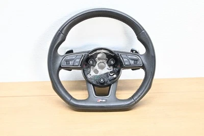 Volante inferior plano de cuero con paletas OEM AUDI A4 S4 A5 S5 RS5 B9 18-19 Foto 1 de 4