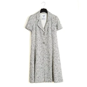 Chanel 2010 Veste FR40 White Black Cotton Tweed Sleeveless Jacket UK12 US10 - Bild 1 von 5
