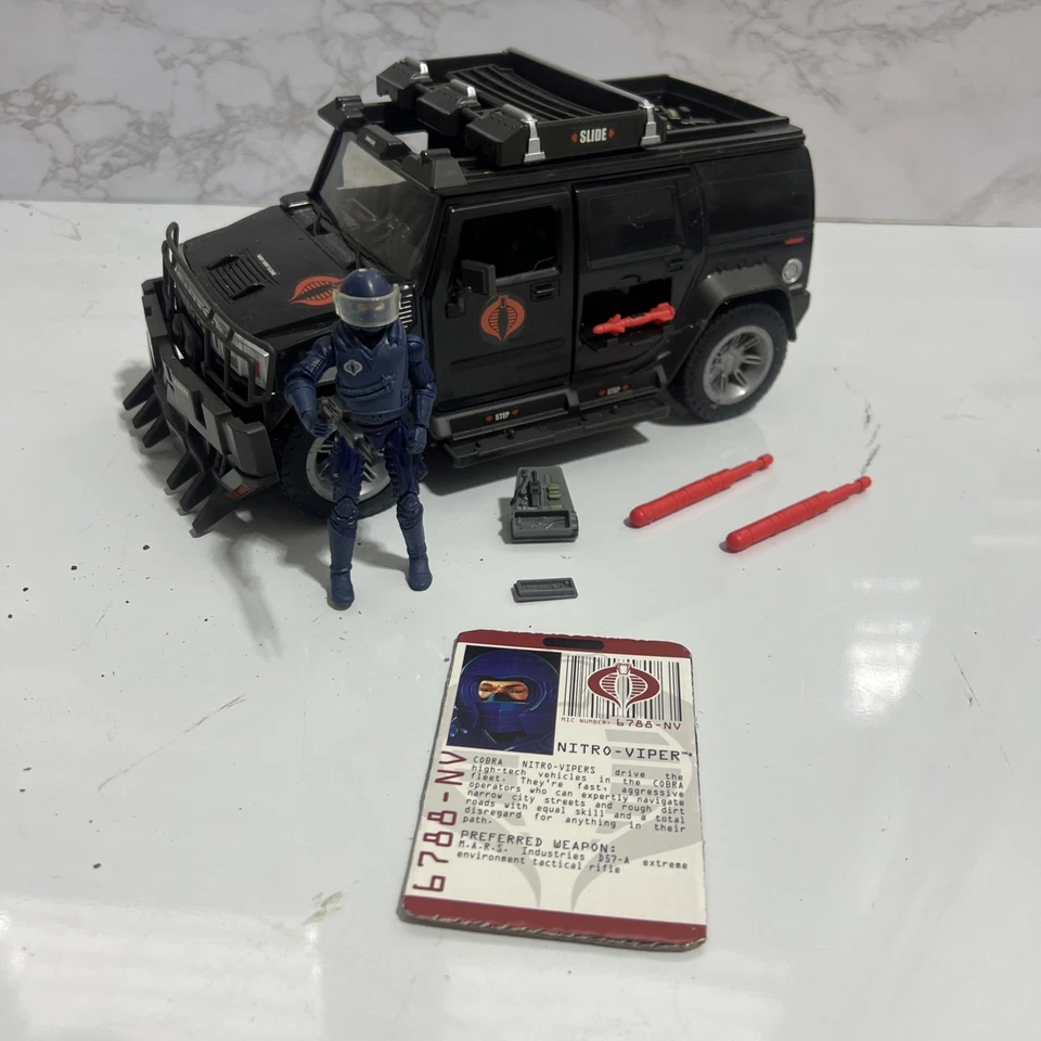 GI JOE  2009 COMPLETE STEEL CRUSHER APV  COBRA HUMMER SWAT HUMVEE & Nitro Viper - Image 1 of 4