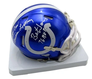 Minicasco Colts autografiado/inscrito Bert Jones/Roger Carr JSA/BAS 201607 - Imagen 1 de 4