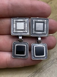 Vintage Estate 925 Sterling Silver Signed Clip On Earring - Picture 1 of 2