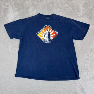 Vintage 90s LA Macintosh Group Shirt Mens 2XL Blue Preowned - Picture 1 of 6