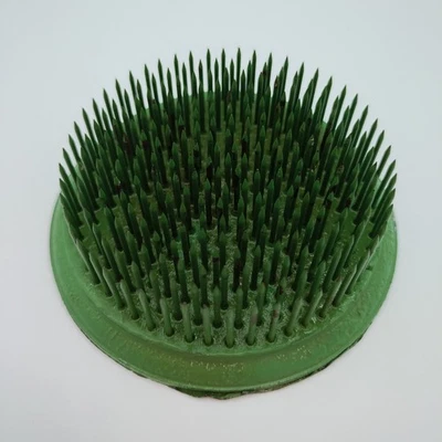 Antique Green Metal Ikebana Florist Flower Arrangement Frog - 3" Heavy 12 ounce - Image 1 of 4