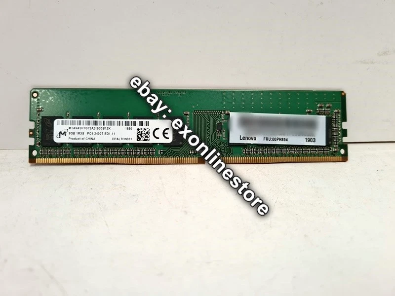 4X70G88333 - 8GB TruDDR4-2400MHz (1Rx8) ECC UDIMM for 1P ThinkServer 00PH894 - Image 1 of 1