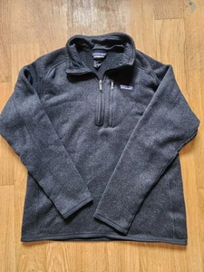 Patagonia Zipper Sweater Men’s Medium Black/Charcoal Grey casual 1 Pocket (Used) - Picture 1 of 6