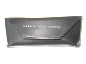 Estuche de gafas de sol Marc by Marc Jacobs negro con solapa estuche de transporte a presión nuevo - Imagen 1 de 6