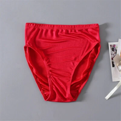 2件装女式针织内裤桑蚕丝内衣真丝绸女士内裤 — 第 1/4 张图片