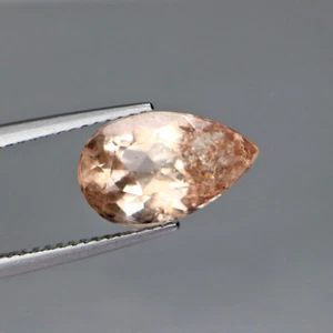 3.40 Cts Peach Pink Natural Morganite Pear Cut AAA+ Loose Gemstone Jewelry - Picture 1 of 5