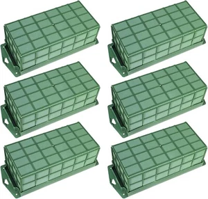 Green Floral Foam Rectangle Cage Flower Holder w/ Floral Foam for Fresh Flowers - Picture 1 of 4