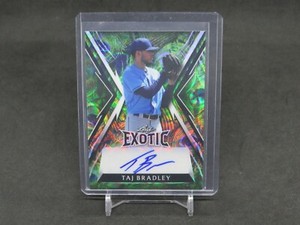2023 LEAF EXOTIC BASEBALL TAJ BRADLEY PEACOCK KALEIDOSCOPE AUTO /6 MH3