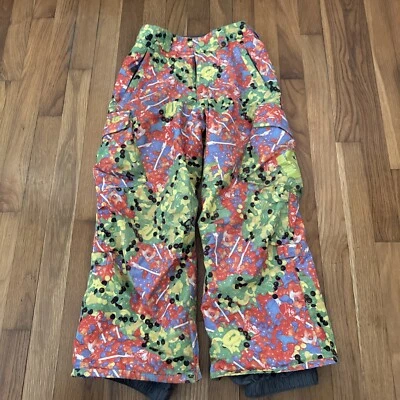 Burton Pants Unisex Candy Print Dryride Durashell Ski Snowboard Size 7-8 - Image 1 of 4