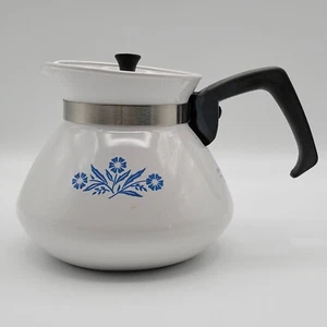 Corning Ware Blue Cornflower 900ml/6 cup Teapot Kettle P-104-B with Lid - Picture 1 of 17