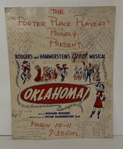 OKLAHOMA Broadway Rodgers and Hammerstein's Vtg Poster Signed - Picture 1 of 9