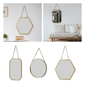 Wall Mirror Metal Frame Mirrors Home Decor Wall Mounted Bathroom Mirror Vanity - Picture 1 of 15