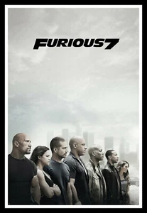Póster impreso de película de Fast and the Furious - Furious 7 e impresiones de lona sin encuadre - Imagen 1 de 2
