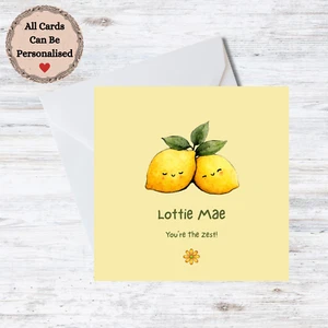 Personalised Friend Birthday Card - Cute Lemons Customisable Name - Picture 1 of 1