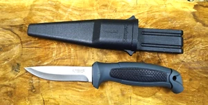 Camillus Titanium 8-1/2" Hunting Knife W/Sheath and Fire Starter in Grip - Picture 1 of 5