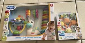 Playgro Sensory Liama Explore & Play Gift Pack & Jungle Wrist Rattle & Foot NEW - Picture 1 of 13