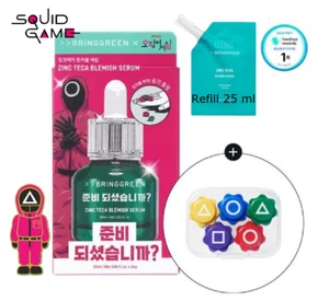 Squid Game x BringGreen Blemish Serum Zinc Teca 25ml + Refill 25 ml + 5 Gonggis - Picture 1 of 10
