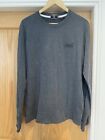 Superdry Grey Long Sleeve Top T-shirt - Size L Large