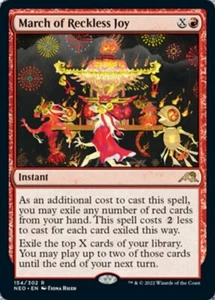 March of Reckless Joy x1 1x FOIL Kamigawa: Neon Dynasty NM MTG - Picture 1 of 1