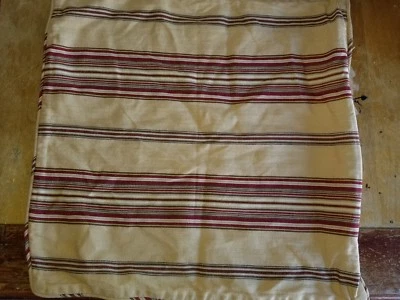 Pottery Barn "Hudson Stripe - Red" 20" Pillow Cover - Image 1 of 4
