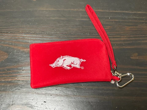 Arkansas Razorbacks HOGS ID Wallet Wristlet Cell Phone Case Charm 14 Purse SEC Cover