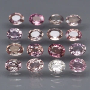 3.55Ct / 16Pcs Natural Sapphire Fancy Color Unheated Oval Shape 4x3 mm Gemstone - Picture 1 of 3