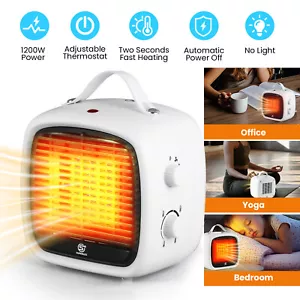 Portable Electric Heater Silent Winter & Summer Home/Office/Desk Hot Air Warmer - Picture 1 of 13