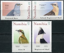 Namibia 2019. Cuckoos (cuculidae) (mnh **) set of 4 stamps