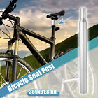31.8x350mm Aluminum Alloy Seat Post with Scale Mark for Bicycle Silver Tone