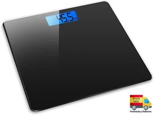 BASCULA DE BAÑO DIGITAL 180 KG PANTALLA LCD DISEÑO CLASICO VIDRIO - Imagen 1 de 3