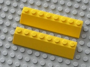 2 x LEGO Yellow Slope 45 2 x 8 Ref 4445 Set 6330 6597 10159 7248 7685 7900 6388 - Picture 1 of 1