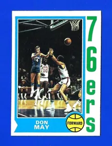 1974-75 Topps Basketball #2 Don May Exmint Philadelphia 76ers (SB1) - Bild 1 von 2