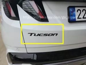 Rear Glossy Black TUCSON lettering emblem fit 2024 2025 Hyundai Tucson - Foto 1 di 2
