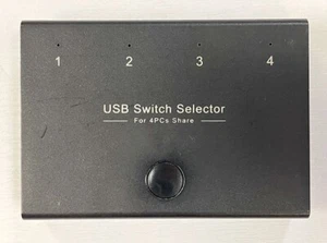 Selector de conmutador USB para compartir hasta 4 PC - Imagen 1 de 4