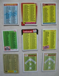 CHECKLISTS CARDS Your Pick 1980-1987 1988-2018 Topps Tiffany Fleer Donruss UDeck
