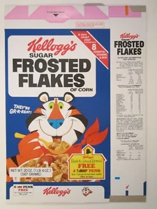 Unused 1979 MT Cereal Box KELLOGG'S Sugar Frosted Flakes BIC PENS OFFER [Y156m] - Picture 1 of 2