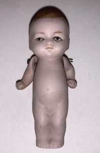 Antique German All Bisque 2.5” Miniature Doll Jointed Arms Dollhouse Mini - Picture 1 of 9