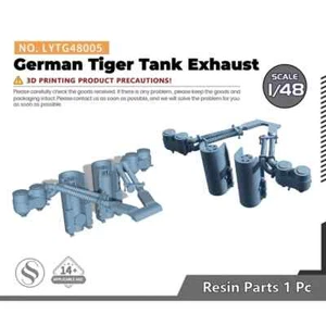 LYTG48005 1/48 Model Upgrade Parts German Tiger Tank Auspuff 3D Druck - Bild 1 von 3