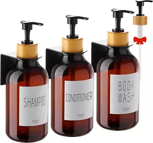 Shampoo and Conditioner Dispenser, Body Wash Shower Soap Dispenser Wall Mounted - Picture 1 of 12