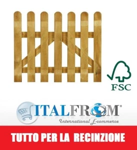 Cancelletto in Legno con Doghe di Pino per Steccato L 100cm x H 80cm Italfrom - Foto 1 di 2