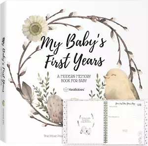 First 5 Years Baby Memory Book Journal - 90 Pages Hardcover First Year Keepsake - Picture 1 of 9