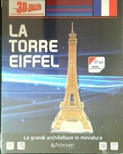 LA TORRE EIFFEL. 3D PUZZLE. 37 PZ. LE GRANDI ARCHITETTURE IN MINIATURA AA. VV. - Foto 1 di 1